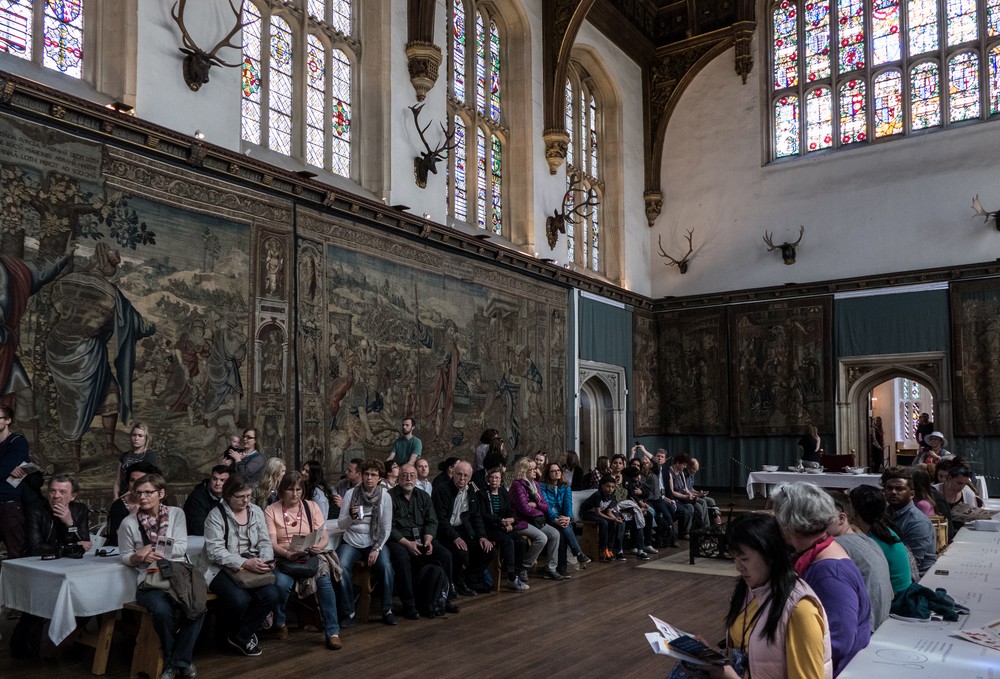 In the Great Hall in Henry VIII's Apartmants.<br />Hampton Court Palace.<br />May 27, 2016 - East Molesey, Surrey, UK