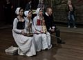 A performance of Shakespeare's Hamlet for the king and queen<br />in the Great Hall in Henry VIII's Apartmants.<br />Hampton Court Palace.<br />May 27, 2016 - East Molesey, Surrey, UK