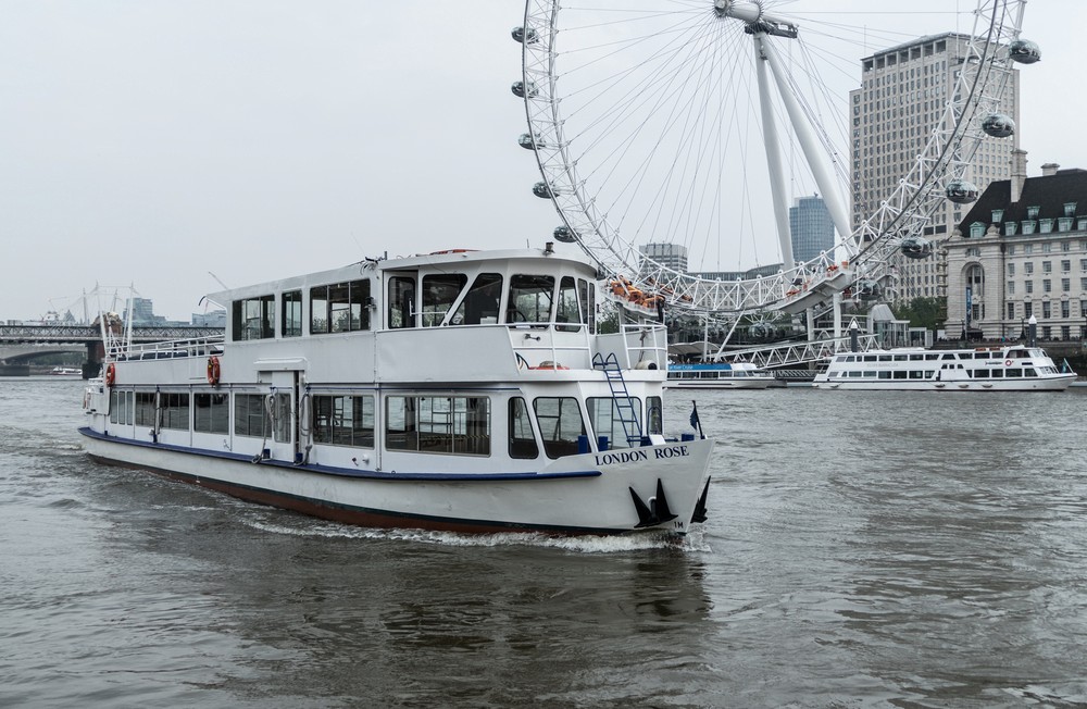 Our (Stephanie, Joyce, and Egils) boat to Greenwich.<br />May 28, 2016 - London, UK.