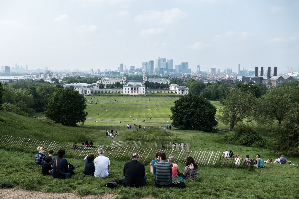 View from the Observatory hill.<br />May 28, 2016 - Greenwich, UK.