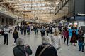 Joyce and Stephanie and a cast of hundreds at Waterloo Station.<br />May 28, 2016 - London, UK.