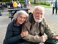Joyce and Egils.<br />At the Weir Pub for dinner.<br />May 28, 2016 - Walton-on-Thames, Surray, UK.