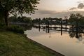 The weir on the River Thames.<br />At the Weir Pub for dinner.<br />May 28, 2016 - Walton-on-Thames, Surray, UK.