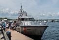 A coast guard boat open to visitors.<br />Visiting the (semi) tall ship Lynx.<br />June 4, 2016 - Newburyport, Massachusetts.