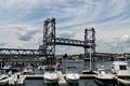 Route US-1 bridge in raised position.<br />June 4, 2016 - Portsmouth, New Hampshire.