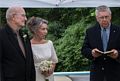 Pete, Helen, Pastor Dr. Thomas.<br />Peter and Helen's 50th wedding anniversary.<br />July 2, 2016 - At Pete and Helen's in Plaistow, New Hampshire.