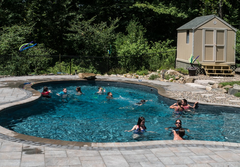 Matthew and friends.<br />Matthew's 10th birthday celebration.<br />July 16, 2016 - At Carl and Holly's in Mendon, Massachusetts.