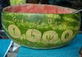 Miranda carved the designs in the mellon.<br />Matthew's 10th birthday celebration.<br />July 16, 2016 - At Carl and Holly's in Mendon, Massachusetts.