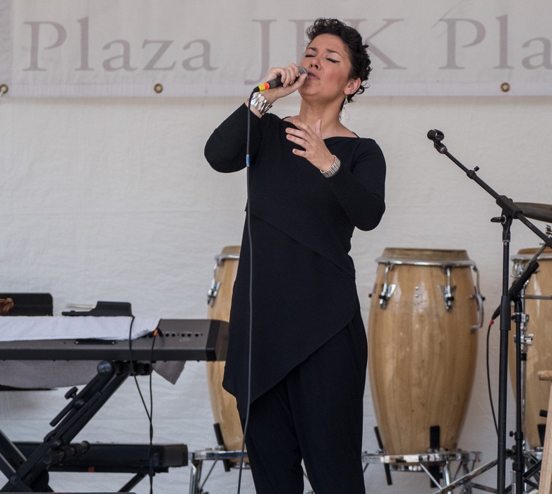 Portuguese Fado singing.<br />Lowell Folk Festival.<br />July 30, 2016 - Lowell, Massachusetts.