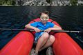Matthew relaxing in our boat.<br />July 19, 2016 - Cliff Lake, Siskiyou County, California.