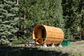 The newly installed sauna.<br />July 20, 2016 - At Le Shahlet in McCloud, California.
