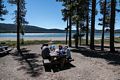 Melody, Sati, Miranda, Matthew, and Joyce at lunch.<br />July 21, 2016 - At Medicine Lake, Siskiyou County, California.