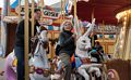 Miranda and Joyce on carousel at Pier 39.<br />July 24, 2016 - San Francisco, California.