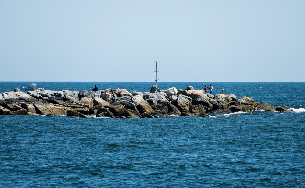South jetty at the mouth of the Merrimack River.<br />August 21, 2016 - North end of Plum Island, Massachusetts.