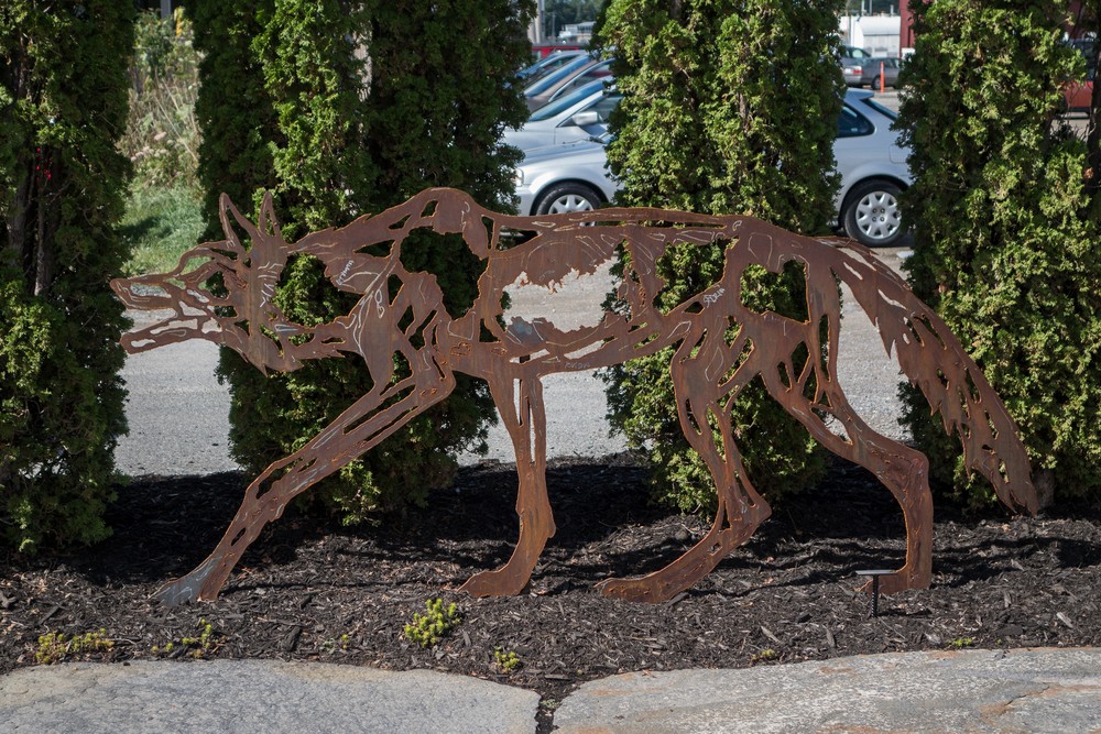 One of Wendy Klemperer's sculptures.<br />Range Lights Community Sculpture Garden unvailing and reception.<br />Sep. 11, 2016 - Newburyport Art Assiciation, Newburyport, Massachusetts.