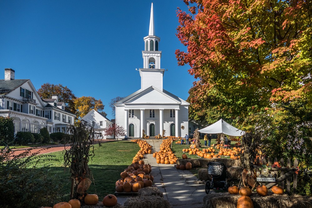 Pumkin sale at the Main Street Congregational Church.<br />Oct. 14, 2016 - Amesbury, Massachusetts.