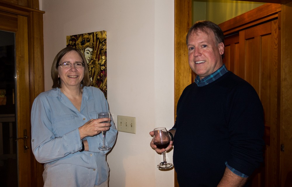 Marianne and Brian.<br />Author/Illustrator party.<br />Oct. 16, 2016 - At home in Merrimac, Massachusetts.