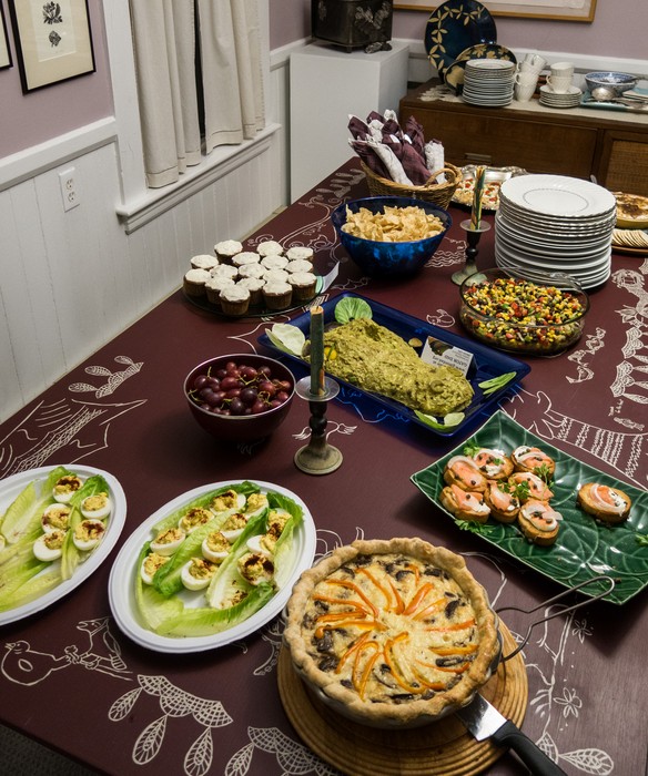 The appetizers.<br />Author/Illustrator party.<br />Oct. 16, 2016 - At home in Merrimac, Massachusetts.