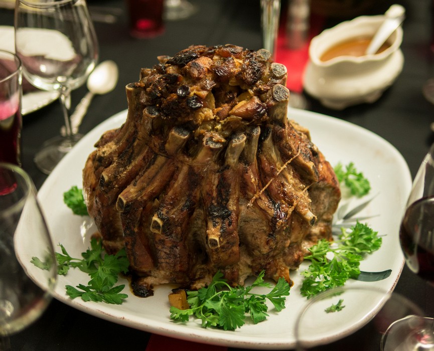 Joyce's crown roast.<br />Dec. 25, 2016 - At home in Merrimac, Massachusetts.