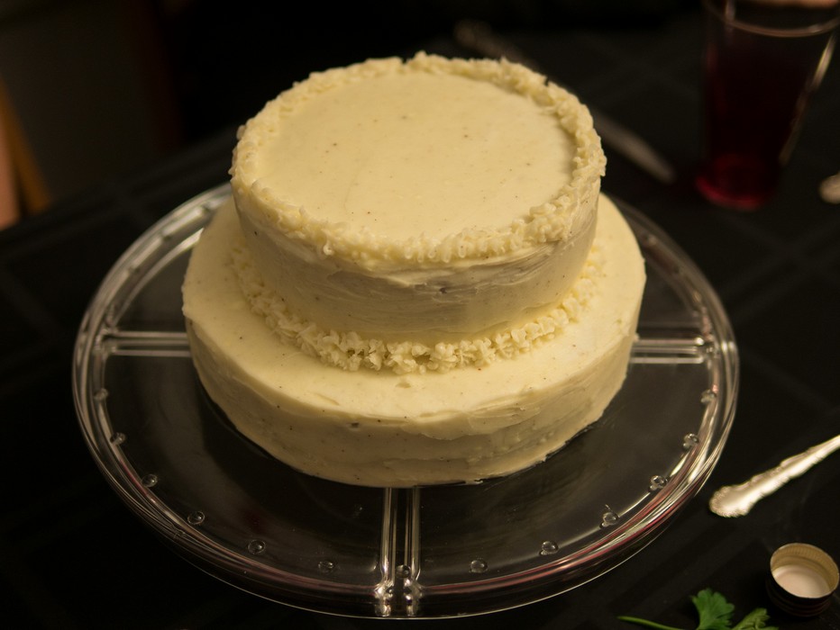 Holly's egg nog cake.<br />Dec. 25, 2016 - At home in Merrimac, Massachusetts.