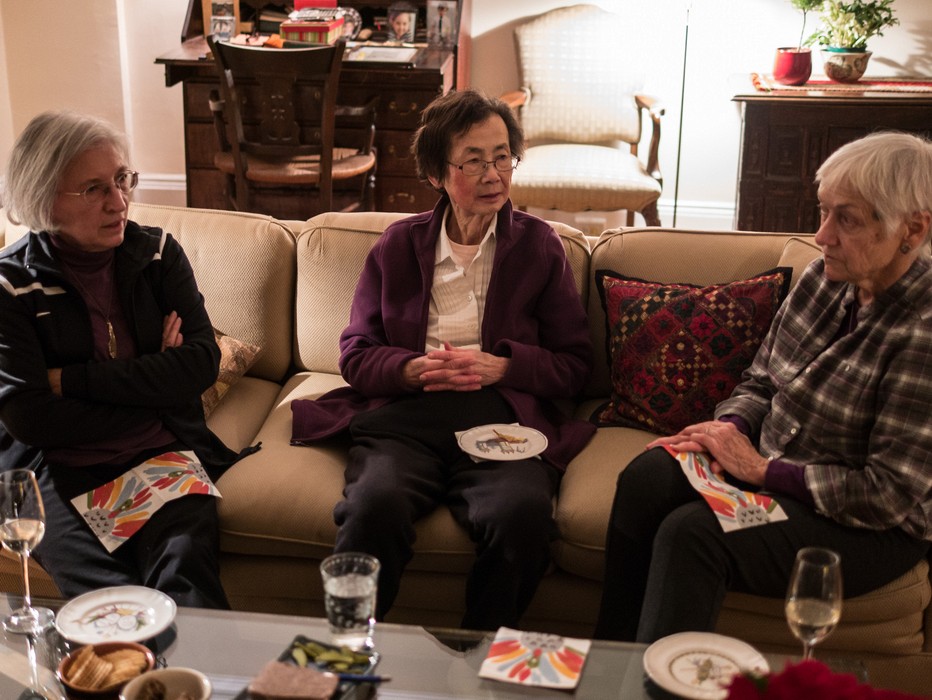 Joyce, Yoong, and Baiba.<br />Dec. 29, 2016 - At Ronnie and Baiba's in Baltimore, Maryland.