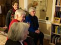 Joyce, Baiba, Mary, and Pat watching the New Year's Eve countdown on TV.<br />Dec. 31, 2016 - At Ronnie and Baiba's in Baltimore, Maryland.