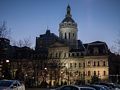 City Hall at twilight.<br />Jan. 1, 2017 - Baltimore, Maryland