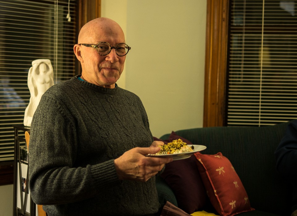 Gordon.<br />A gathering of friends.<br />Feb. 11, 2017 - At home in Merrimac, Massachusetts.