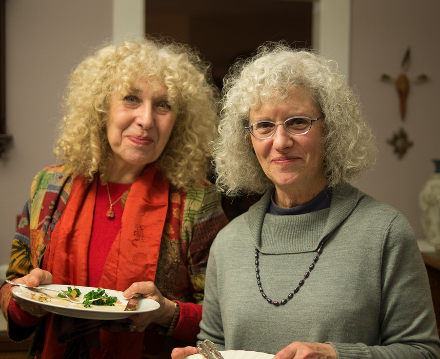 Dominique and Bonnie.<br />A gathering of friends.<br />Feb. 11, 2017 - At home in Merrimac, Massachusetts.