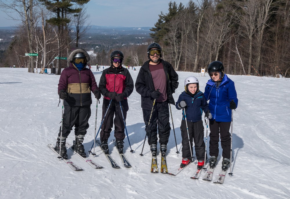 Miranda, Holly, Carl, Matthew, and Joyce.<br />Feb. 18, 2017 - Wachusett Mountain Ski Area, Massachusetts.