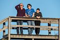 Joyce, Miranda, and Matthew on the Dunes Traill at Hellcat Swamp.<br />Feb. 23, 2017 -  Parker River National Wildlife Refuge, Plum Island, Massachusetts.
