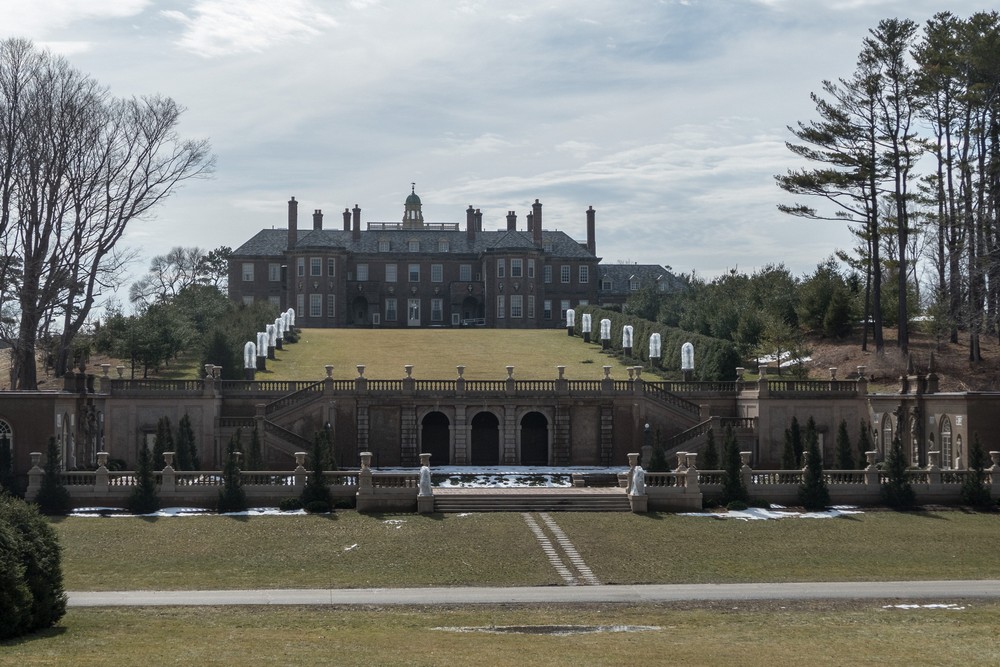The mansion, pool, and casino.<br />Feb. 24, 2017 - Crane Estate on Castle Hill, Iswich, Massachusetts.