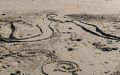 Miranda's art in the sand.<br />Feb. 24, 2017 - Crane Beach, Ipswich, Massachusetts.