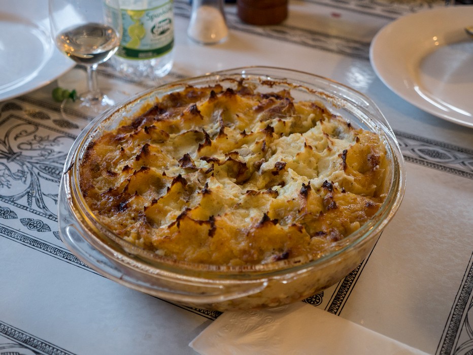 Shepherd's pie by Paul.<br />Tom's birthday.<br />March 12, 2017 - At Paul and Norma's in Tewskbury, Massachusetts.