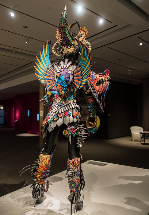 Inkling by Gillian Saundrs.<br />"What if tattoos came to life? And if they could be 3D?"<br />World of Wearable Art exhibit.<br />April 6, 2017 - At the Peabody Essex Museum, Salem, Massachusetts.