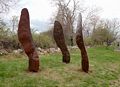 Joyce's maple seed sculptures (Potential 3 (cubed)).<br />May 10, 2017 - Wells Reserve at Laudholm, Wells, Maine.