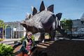 Matthew and a dinosaur.<br />May 20, 2017 - At the EcoTarium in Worcester, Massachusetts.