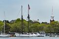The tall ship Alabama, out of Vineyard Haven, docked at Newburyport.<br />View from Salisbury Town Wharf.<br />May 24, 2014 - Salisbury, Massachusetts.