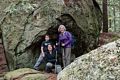 Matthew, Miranda, and Joyce on way down from South Peak.<br />May 27, 2017 - Pawtuckaway State Park, Nottingham, New Hampshire.