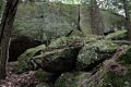 Rocks along trail down South Mountain.<br />May 27, 2017 - Pawtuckaway State Park, Nottingham, New Hampshire.