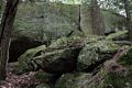 Rocks along trail down South Mountain.<br />May 27, 2017 - Pawtuckaway State Park, Nottingham, New Hampshire.
