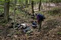 Matthew and Joyce checking for life in the stream.<br />May 27, 2017 - Pawtuckaway State Park, Nottingham, New Hampshire.