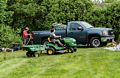 Paul and Miranda driving the tractor for the first time.<br />May 27, 2017 - At Paul and Norma's in Tewksbury, Massachusetts.