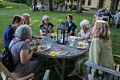 Joyce and other artists.<br />Artists' get together at June LaCombe's place.<br />June 21, 2017 - Pownal, Maine.