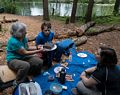 Joyce, Matthew, Miranda celebrating Matthew's birthday.<br />June 28, 2017 - Ipswich River Wildlife Sanctuary, Topsfield, Massachusetts.