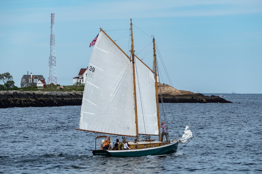 Green Dragon out of Gloucester.<br />Boston Tall Ships 2017 departure.<br />June 22, 2017 - Off Gloucester, Massachusetts.