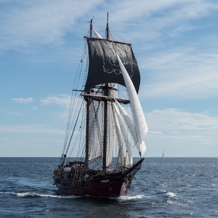 Atyla, Republic of Vanuatu.<br />Boston Tall Ships 2017 departure.<br />June 22, 2017 - Off Gloucester, Massachusett