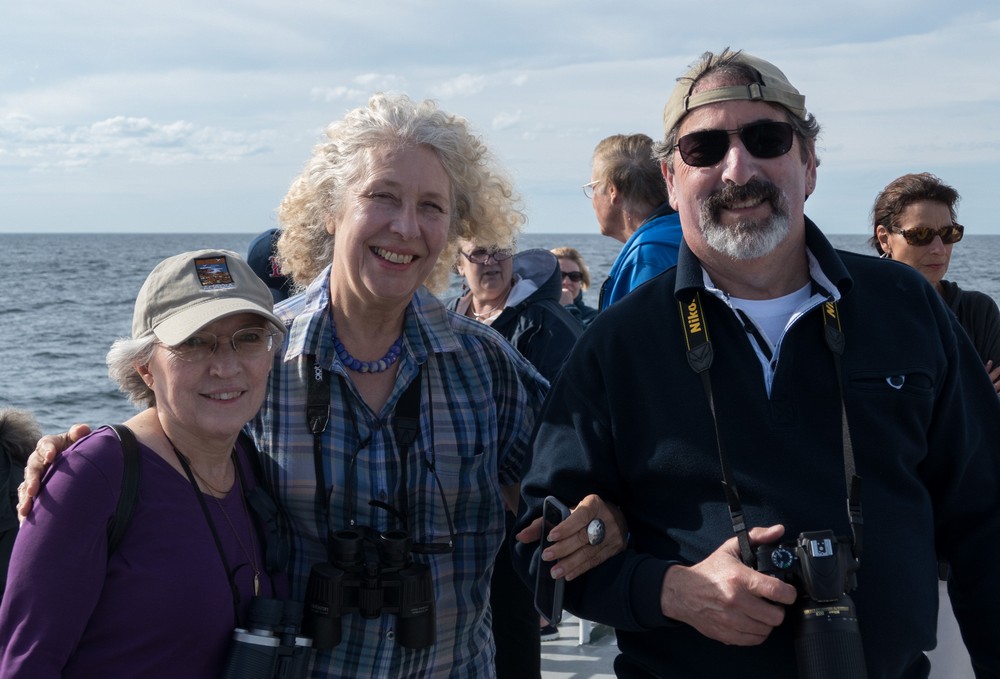 Joyce, Dominique, and Paul.<br />Boston Tall Ships 2017 departure.<br />June 22, 2017 - Off Gloucester, Massachusett.