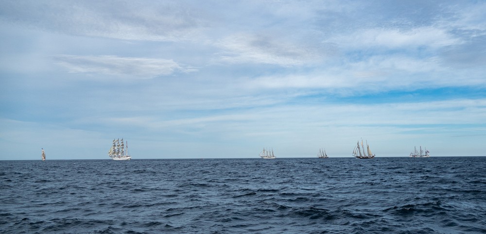 Boston Tall Ships 2017 departure.<br />June 22, 2017 - Off Gloucester, Massachusetts.