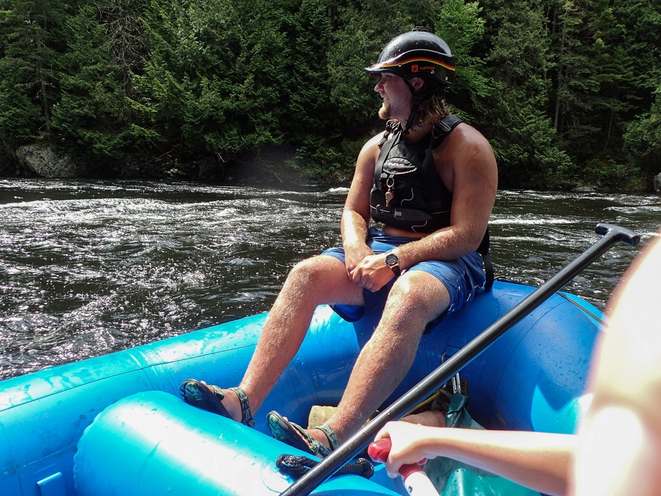 Our guide Brandon.<br />CrabApple white water rafting on the Kennebeck.<br />July 9, 2017 - The Forks, Maine.
